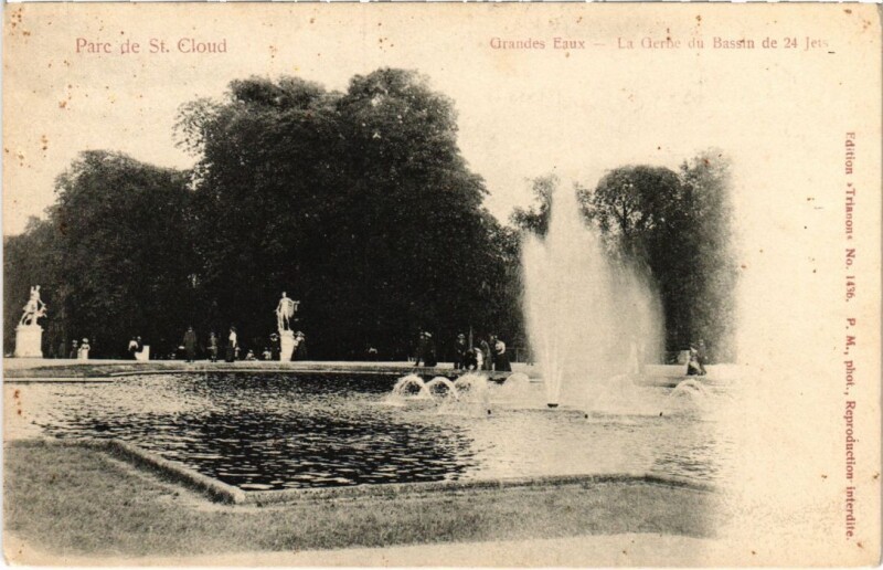 Carte postale ancienne Saint Cloud Gerbe des 24 jets à Saint-Cloud