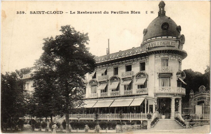 Carte postale ancienne Saint Cloud Restaurant du Pavillon Bleu à Saint-Cloud