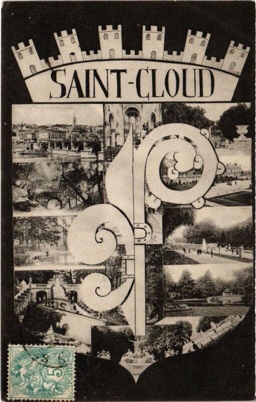 Carte postale ancienne Saint Cloud souvenir à Saint-Cloud