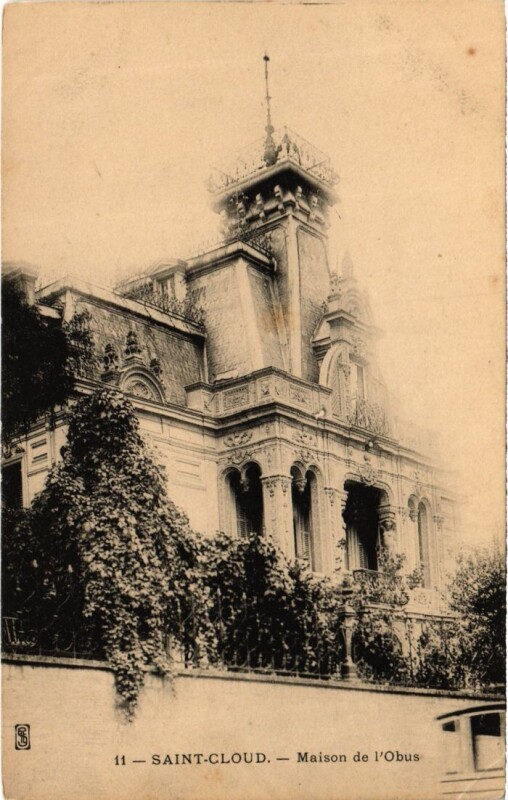 Carte postale ancienne Saint Cloud Maison de l'Obus à Saint-Cloud