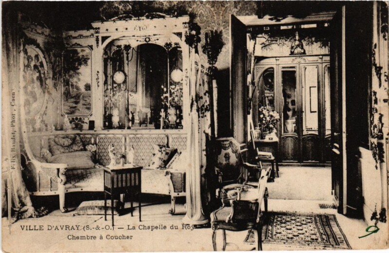 Carte postale ancienne Ville d'Avray Chapelle du Roy Chambre a Coucher à Ville-d'Avray