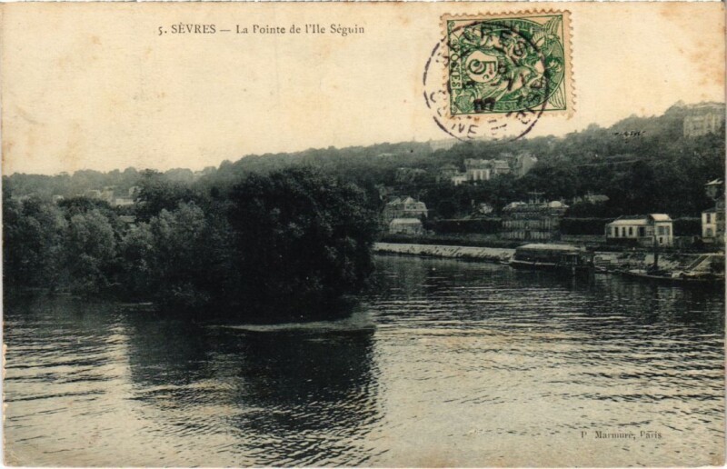 Carte postale ancienne Sevres La Pointe de l'Ile Seguin