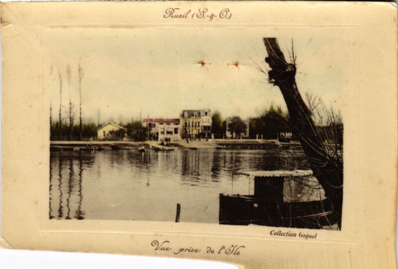 Carte postale ancienne Rueil vue prise de l'Ile