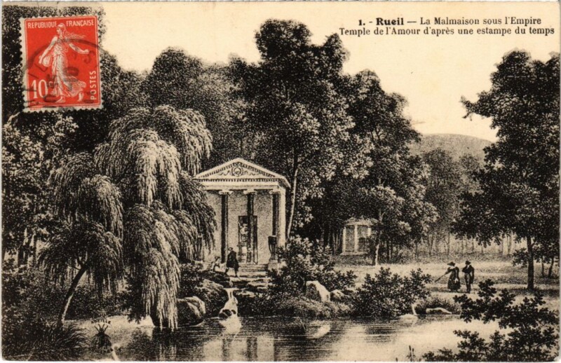 Carte postale ancienne Rueil La Malmaison Temple de l'Amour