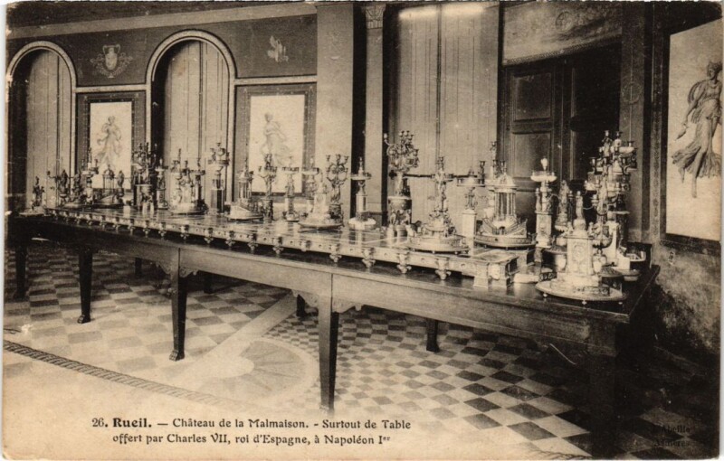 Carte postale ancienne Rueil Chateau de la Malmaison Surtout de Table