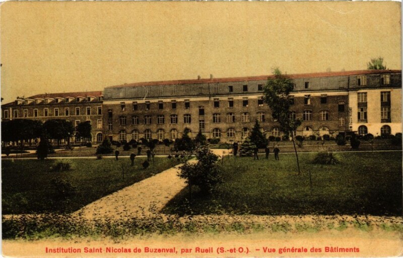 Carte postale ancienne Rueil Institution Saint-Nicolas vue generale