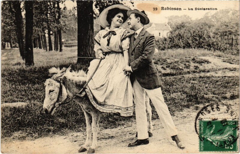 Carte postale ancienne Robinson La Deelaration