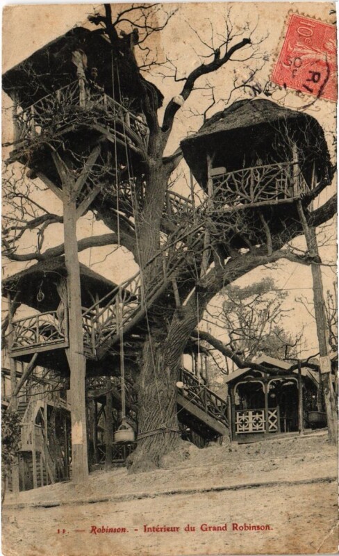 Carte postale ancienne Robinson Interieur du Grand Robinson