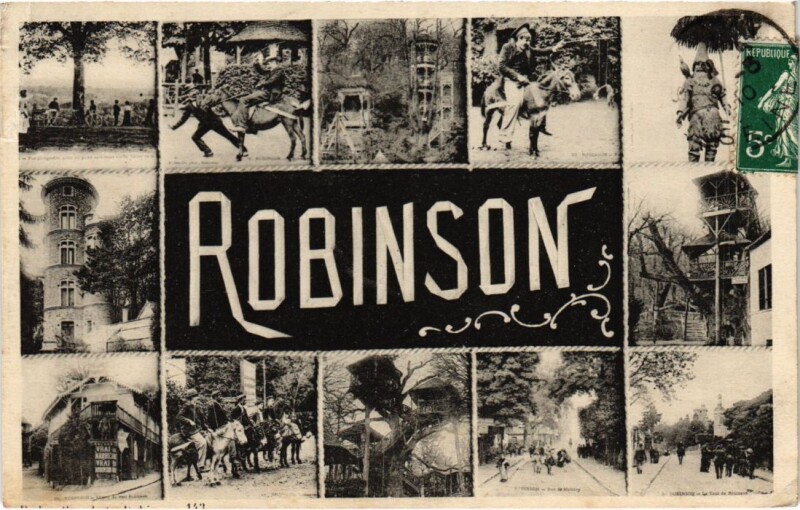 Carte postale ancienne Robinson souvenir