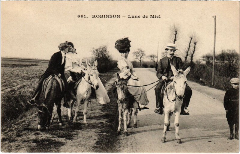 Carte postale ancienne Robinson Lune de Miel
