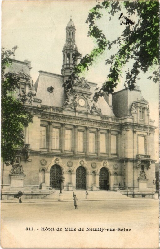 Carte postale ancienne Hôtel de Ville de Neuilly-sur-Seine à Neuilly-sur-Seine