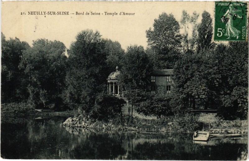 Carte postale ancienne Neuilly Temple d'Amour