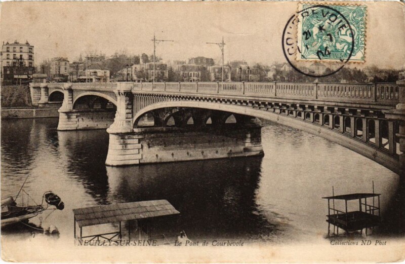 Carte postale ancienne Neuilly Pont de Courbevoie à Courbevoie