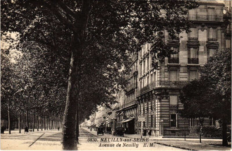 Carte postale ancienne Neuilly Avenue de Neuilly