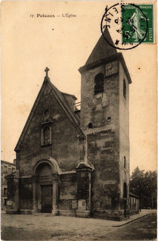 Carte postale ancienne Puteaux Eglise à Puteaux