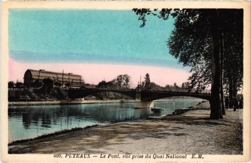 Carte postale ancienne Puteaux Le Pont à Puteaux