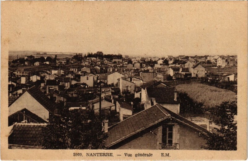 Carte postale ancienne Nanterre vue generale à Nanterre