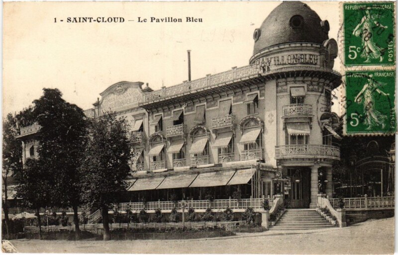 Carte postale ancienne Saint Cloud Le Pavillon Bleu à Saint-Cloud