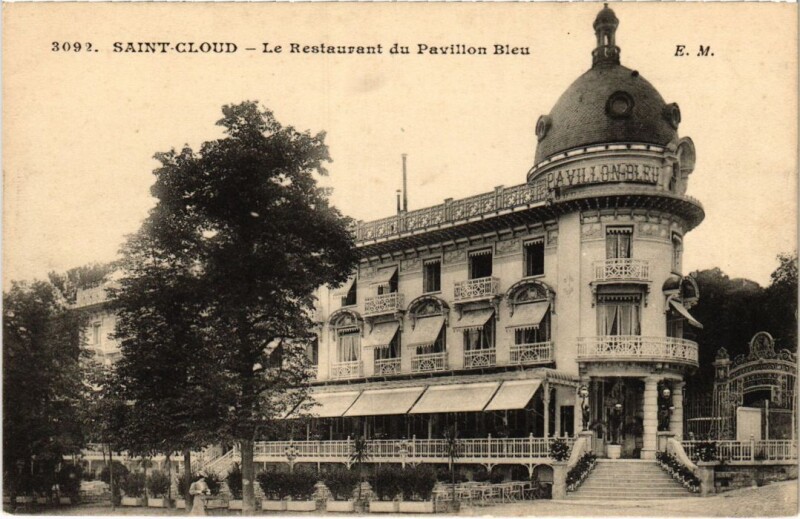 Carte postale ancienne Saint Cloud Restaurant du Pavillon Bleu à Saint-Cloud