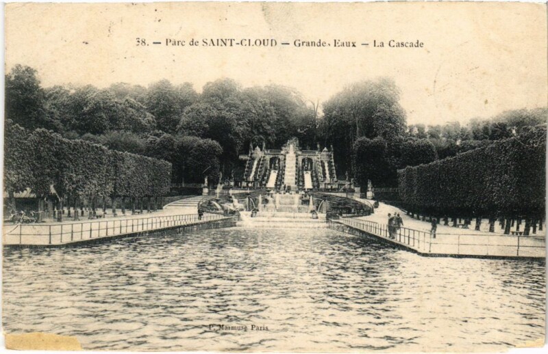 Carte postale ancienne Saint Cloud Grande Eaux La Cascade à Saint-Cloud