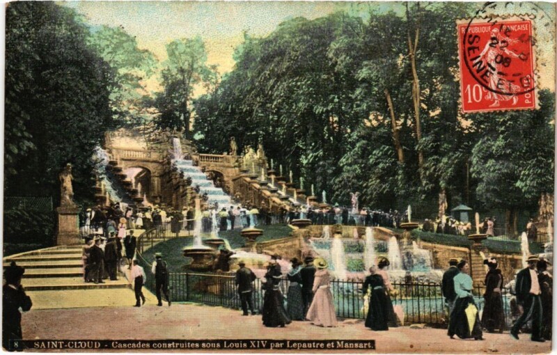 Carte postale ancienne Saint Cloud Cascades à Saint-Cloud