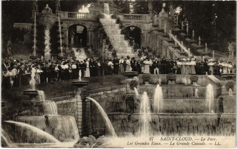 Carte postale ancienne Saint Cloud La Grande Cascade à Saint-Cloud