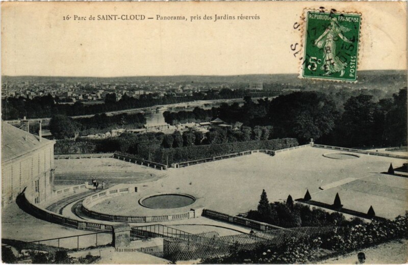 Carte postale ancienne Parc de Saint Cloud panorama à Saint-Cloud