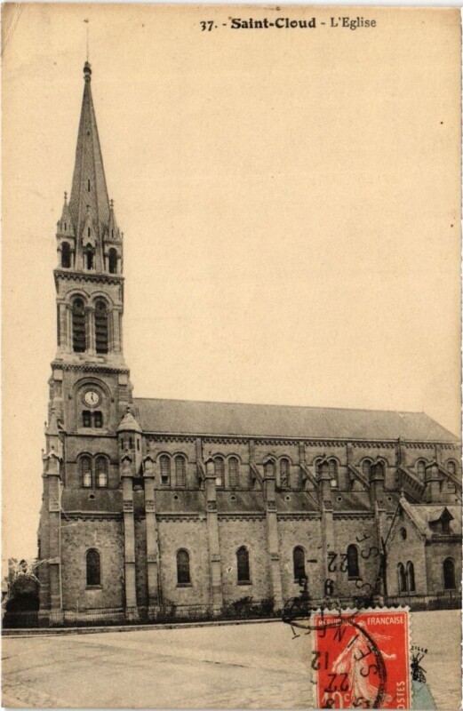 Carte postale ancienne Saint Cloud Eglise à Saint-Cloud