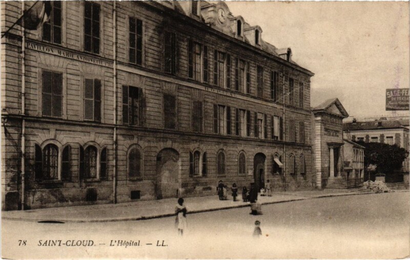 Carte postale ancienne Saint Cloud Hopital à Saint-Cloud