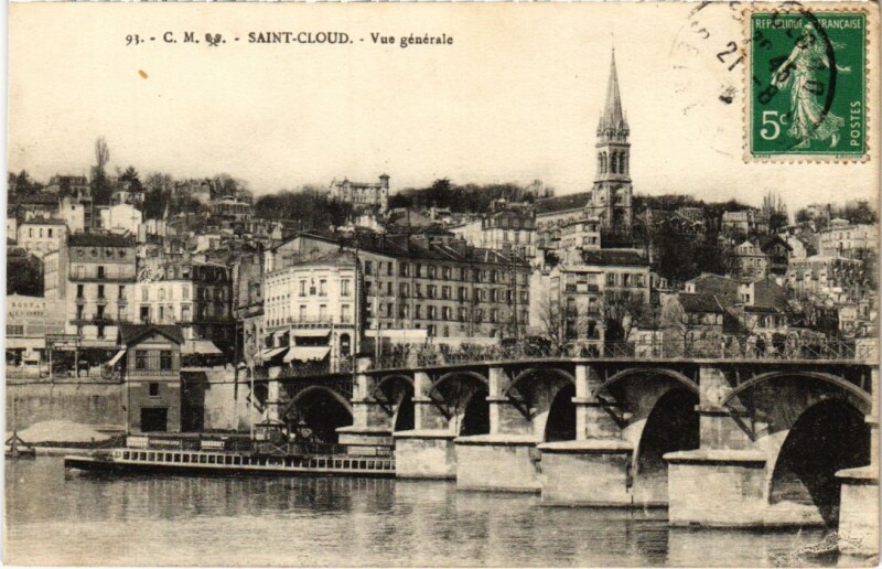Carte postale ancienne Saint Cloud vue generale à Saint-Cloud