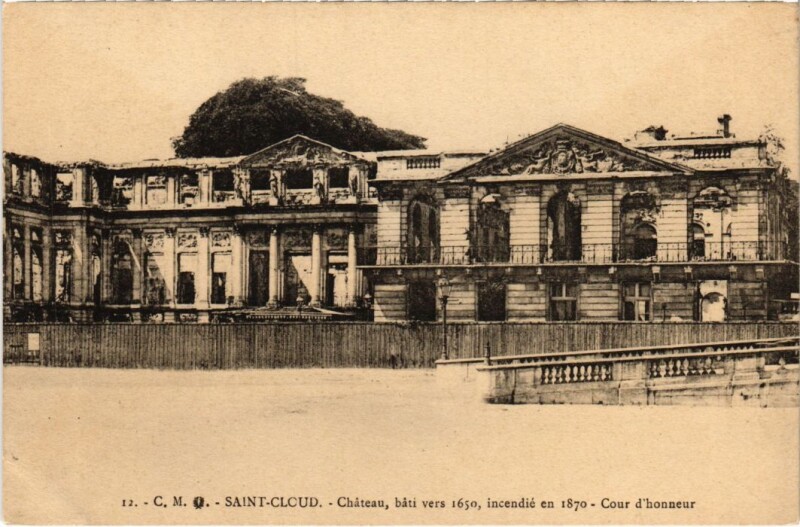 Carte postale ancienne Saint Cloud Chateau à Saint-Cloud