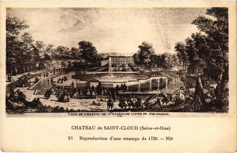 Carte postale ancienne Saint Cloud Chateau à Saint-Cloud