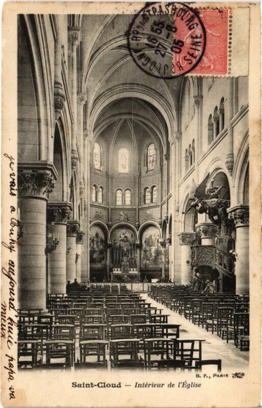 Carte postale ancienne Saint Cloud vue du Chateau à Saint-Cloud