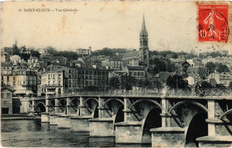 Carte postale ancienne Saint Cloud vue generale à Saint-Cloud