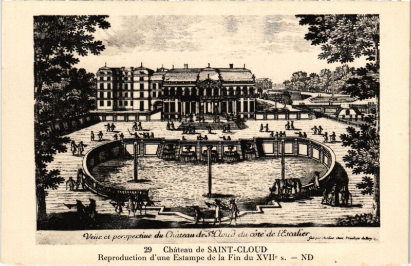 Carte postale ancienne Saint Cloud Chateau à Saint-Cloud