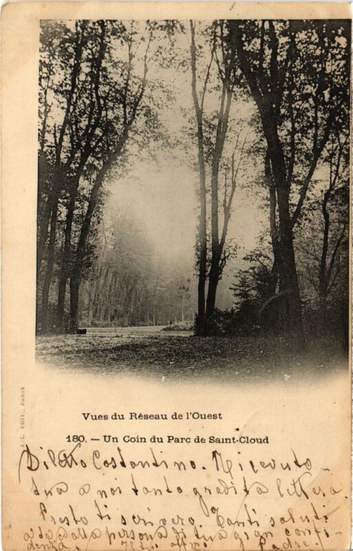 Carte postale ancienne Saint Cloud un coin du Parc à Saint-Cloud