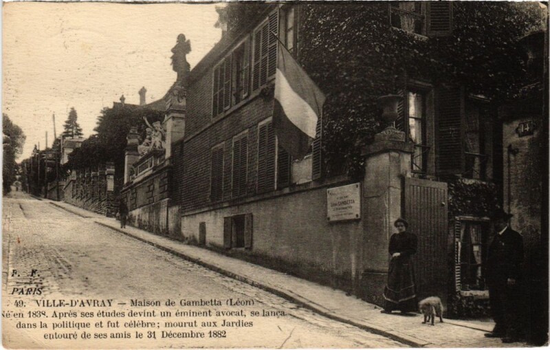 Carte postale ancienne Ville d'Avray Maison Gambetta à Ville-d'Avray
