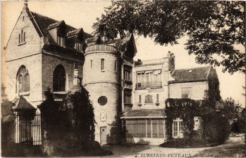 Carte postale ancienne Suresnes Moulin des Gibels à Suresnes