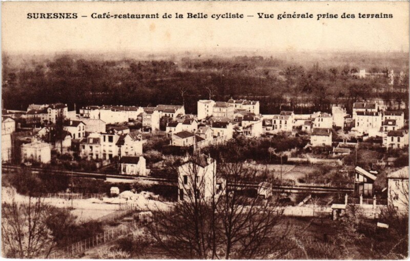 Carte postale ancienne Suresnes vue generale prise des terrains à Suresnes