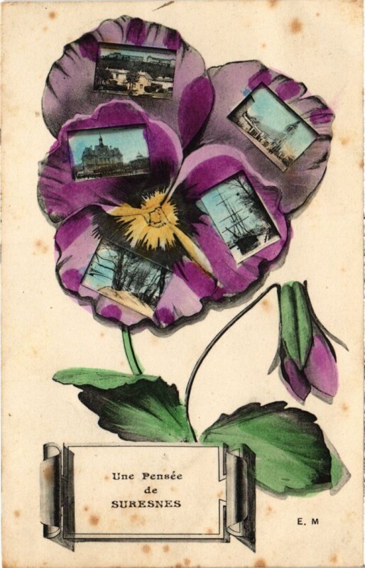 Carte postale ancienne Suresnes souvenir à Suresnes