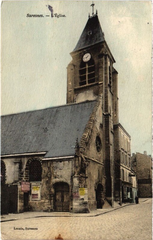 Carte postale ancienne L'Eglise à Suresnes