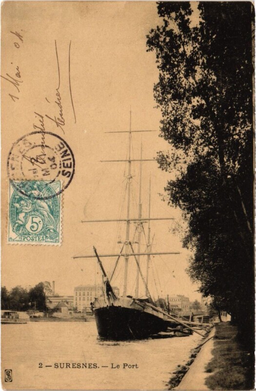 Carte postale ancienne Suresnes Le Port à Suresnes