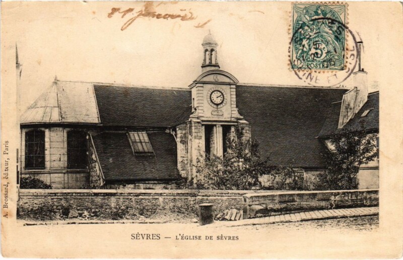 Carte postale ancienne Sevres Eglise