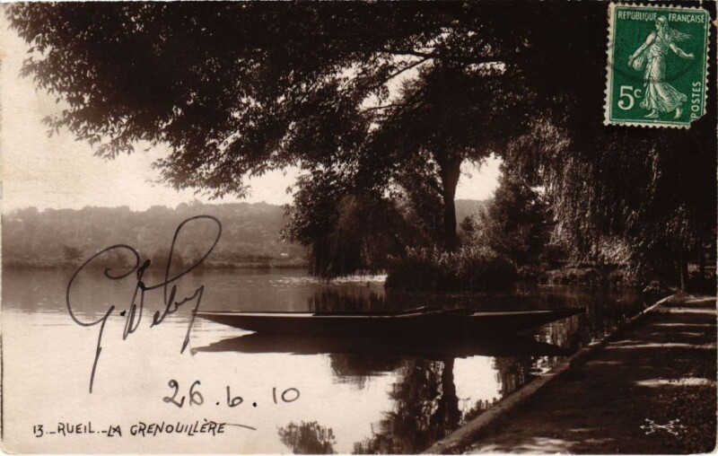 Carte postale ancienne Rueil La Grenouillere