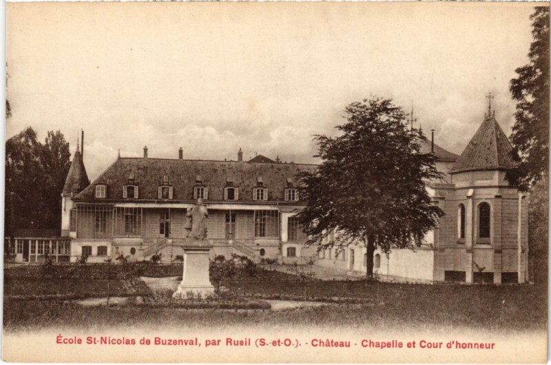 Carte postale ancienne Rueil Ecole Saint-Nicolas de Buzenval Chateau