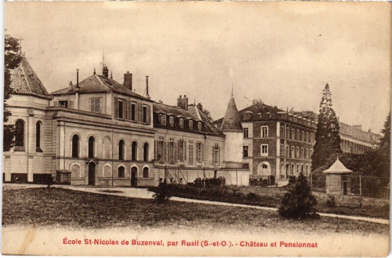 Carte postale ancienne Rueil Ecole Saint-Nicolas de Buzenval Chateau