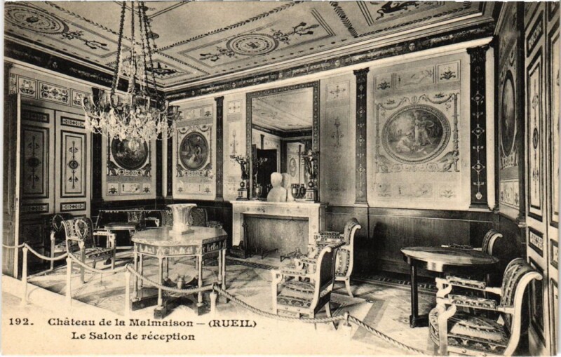 Carte postale ancienne Rueil Chateau de la Malmaison Salon de reception