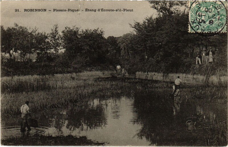 Carte postale ancienne Robinson Etang d'Ecoute s'il Pleut