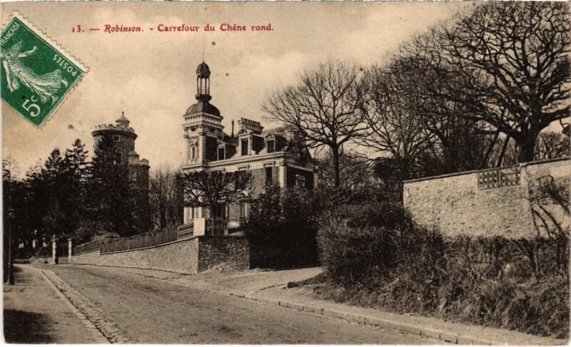 Carte postale ancienne Robinson Carrefour du Chene rond