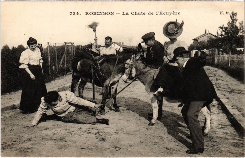 Carte postale ancienne Robinson La Chute de l'Ecuyere